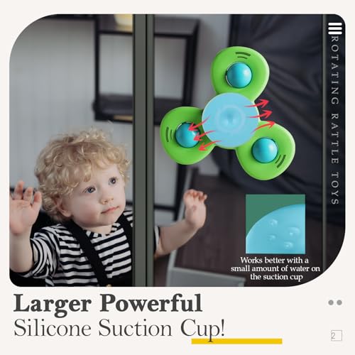 ALASOU Suction Cup Spinner Airplane Travel Toys for 1 Year Old Boy Girl by ALASOU - Used condition - Image 2
