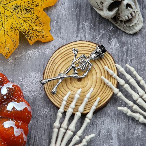 Insignias para ropa de calavera y bufandas góticas de invierno 4