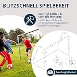 HUDORA Fußballtor Expert - großes Fußballtor für Kinder & Erwachsene - wetterfestes & standfestes Fußballtor mit engmaschigem Netz - Hochwertige Outdoor Torwand für Freizeit & Training - 6