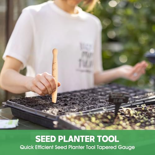 Herramienta de jardinería Wooden Seed Dibber 20 cm miniatura 4