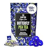 BLUE TEA - Butterfly Pea Flower Tea - 2.11 Oz (150+ Cups) | Antioxidant Rich | Chemical Free - Herbal Tea - Caffeine free - Non Bitter - No Preservatives | Zipper Pack
