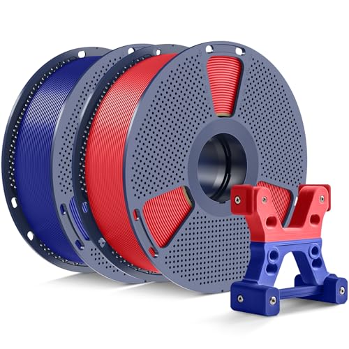 Image of PETG Filament 1.75mm, Ultra Tough, Heat Optimized, Odorless, 2kg(4.4lbs) SUNLU PETG Bundle 3D Printer Filament, Dimensional Accuracy + /- 0.02mm, Red+Blue