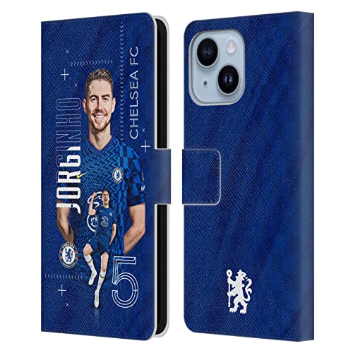 Coque portefeuille Chelsea FC Jorginho compatible iPhone 14 Plus étui cuir protection intégrale