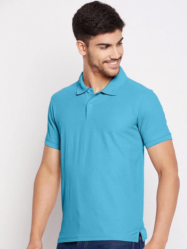 Image of Selvia Men's Solid Regular Fit T-Shirt