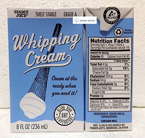 Trader Joe’s Shelf Stable Grade A Whipping Cream 8Fl Oz 236Ml #TOP1
