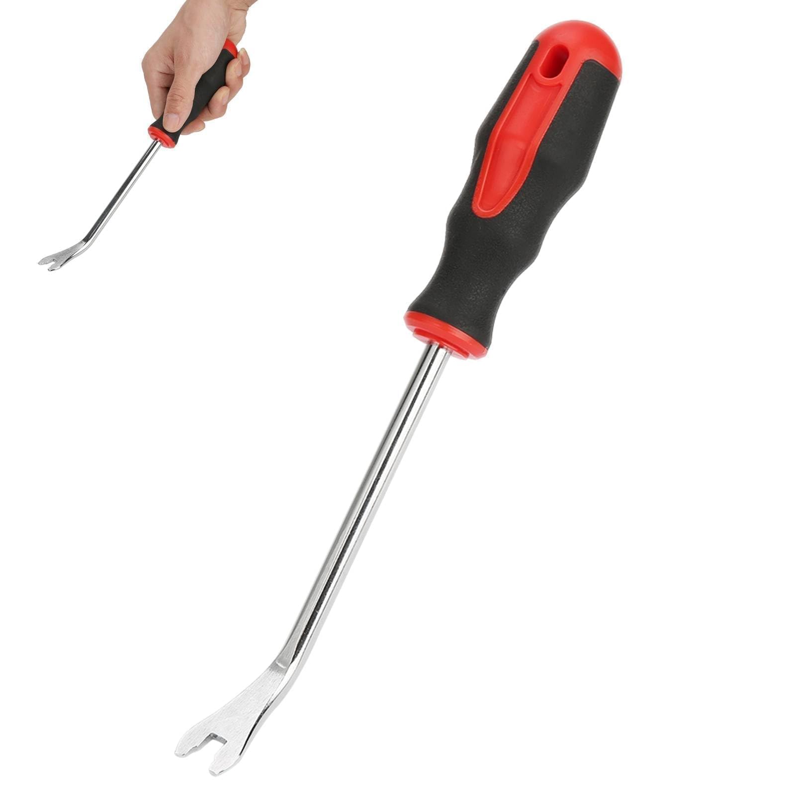 Cacciavite Per Estrattore Di Chiodi, Fermaglio Cacciavite Strumento Per La Rimozione Di Graffette in Acciaio Legato Piede Di Porco Per La Riparazione Della Portiera Dell'auto (corto)