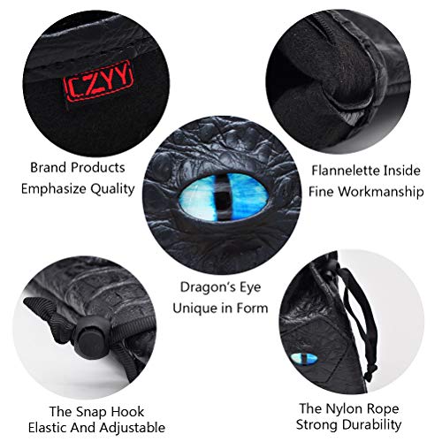 Czyy Drawstring Bag Pu Leather Dice Pouch Perfect For Rpg, D&D, Game (Blue) #TOP4