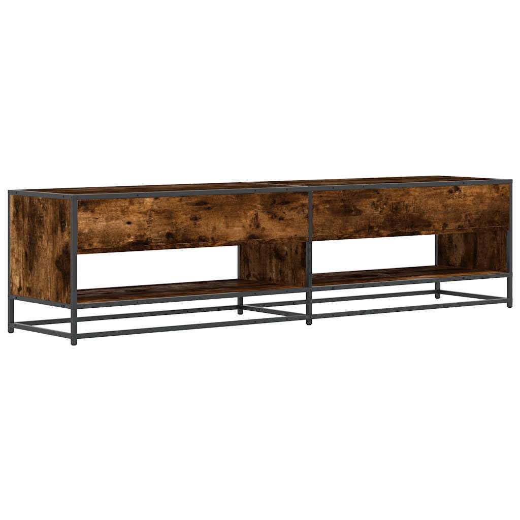 vidaXL Mobile Porta TV Rovere Fumo 180,5x40x46 cm in Legno Multistrato, Supporto TV, Mobile HiFi, consolle TV, credenza TV