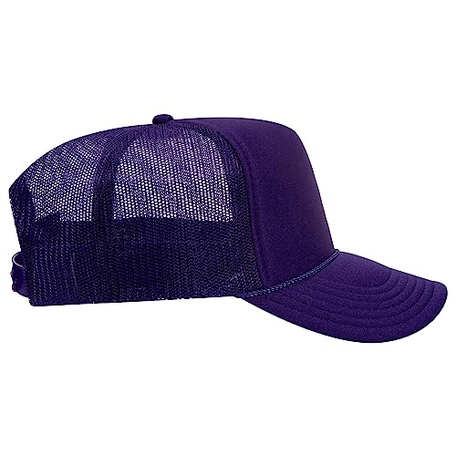 Image of OTTO Polyester Foam Front 5 Panel High Crown Mesh Back Trucker Hats in 97, Bulk, Wholesale