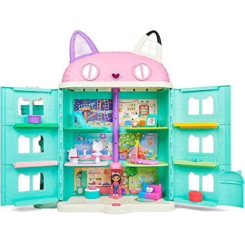 Image of Gabby's Dollhouse, Purrfect Dollhouse with 15 Pieces Including Toy Figures, Furniture, Accessories and Sounds, Kids Toys for Ages 3 and up