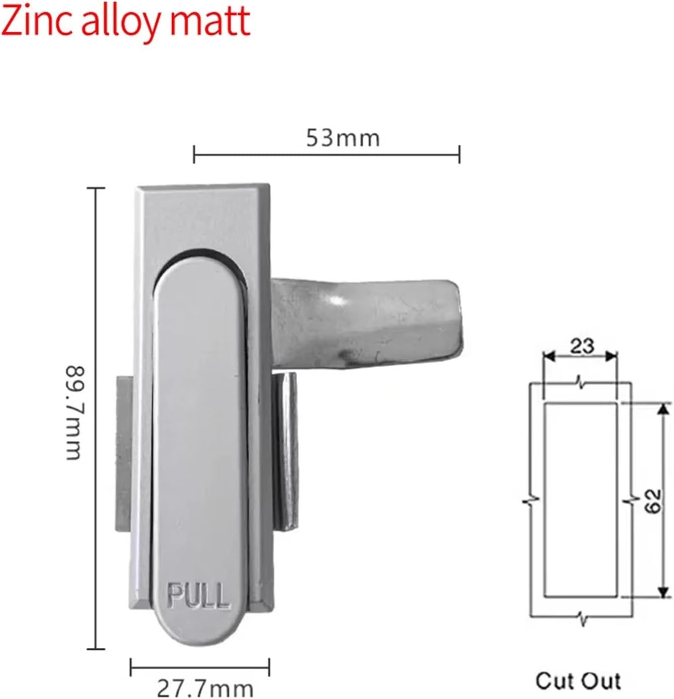MS717-1 Distribution Box Cabinet Door Lock Plane Mechanical Equipment Industry Switch Rotary Handle 380(Matte)