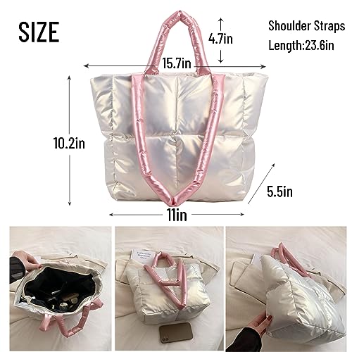 Bolso Tote Acolchado Grande para Mujer miniatura 3