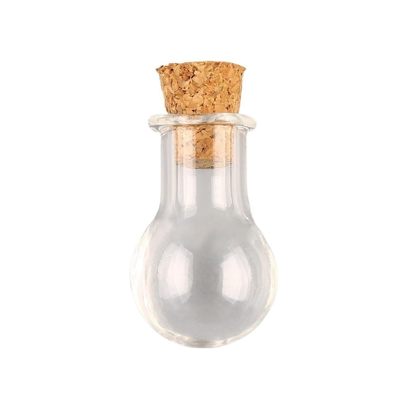 Loacea Decorative Glass Jar 5pcs Cork Stoppers Mini Empty Glass Bottles, Decorative Jars Wedding Holiday Small Containers(24.5 * 14mm)