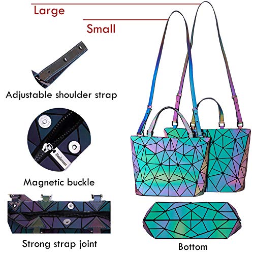 Harlermoon-Geometric-Holographic-Luminous-Reflective-Purse-Large-Top-handle-Handbags-with-Zipper-Closure-Boston-Bag-for-Women
