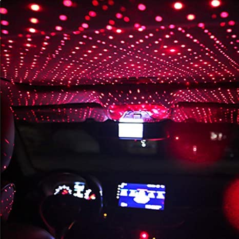 Starlight Projector,USB Star Night Light,Car Ceiling Interior Roof Lights, Adjustable USB Night Light Projection for Bedroom,Car Decorations, Party, Ceiling (RDE)