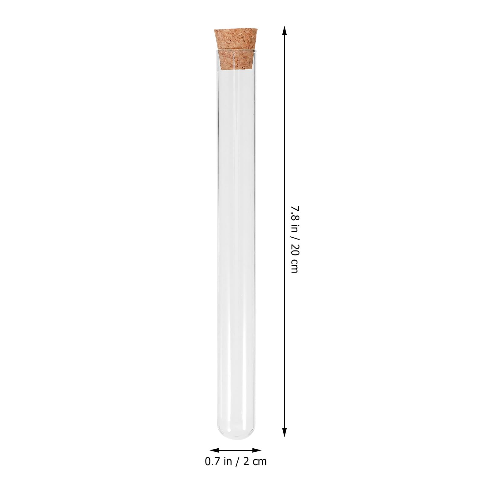 IMIKEYA Lot de 12 Éprouvettes en Verre 20 X 200 MM avec Bouchons en Liège pour Expériences Scientifiques et Stockage de Éprouvettes Étanches et Faciles à Nettoyer
