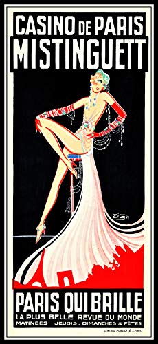 Casino de Paris Fridge Magnet 3x6.5 Vintage Mistinguett Burlesque Poster Casino de Paris Fridge Magnet 3x6.5 Vintage Mistinguett Burlesque Poster