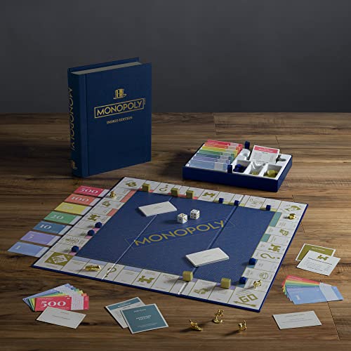 image for WS Game Company Monopoly and Scrabble Indigo Bookshelf Game Collection