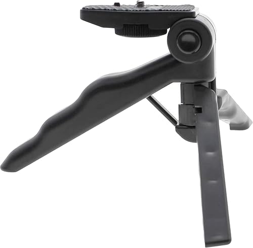 Miniatura 7 de Ultimaxx Mini trípode de mesa ligero y portátil de 6.5 pulgadas, agarre de pistola para cámaras DSLR y sin espejo, funciona como trípode de