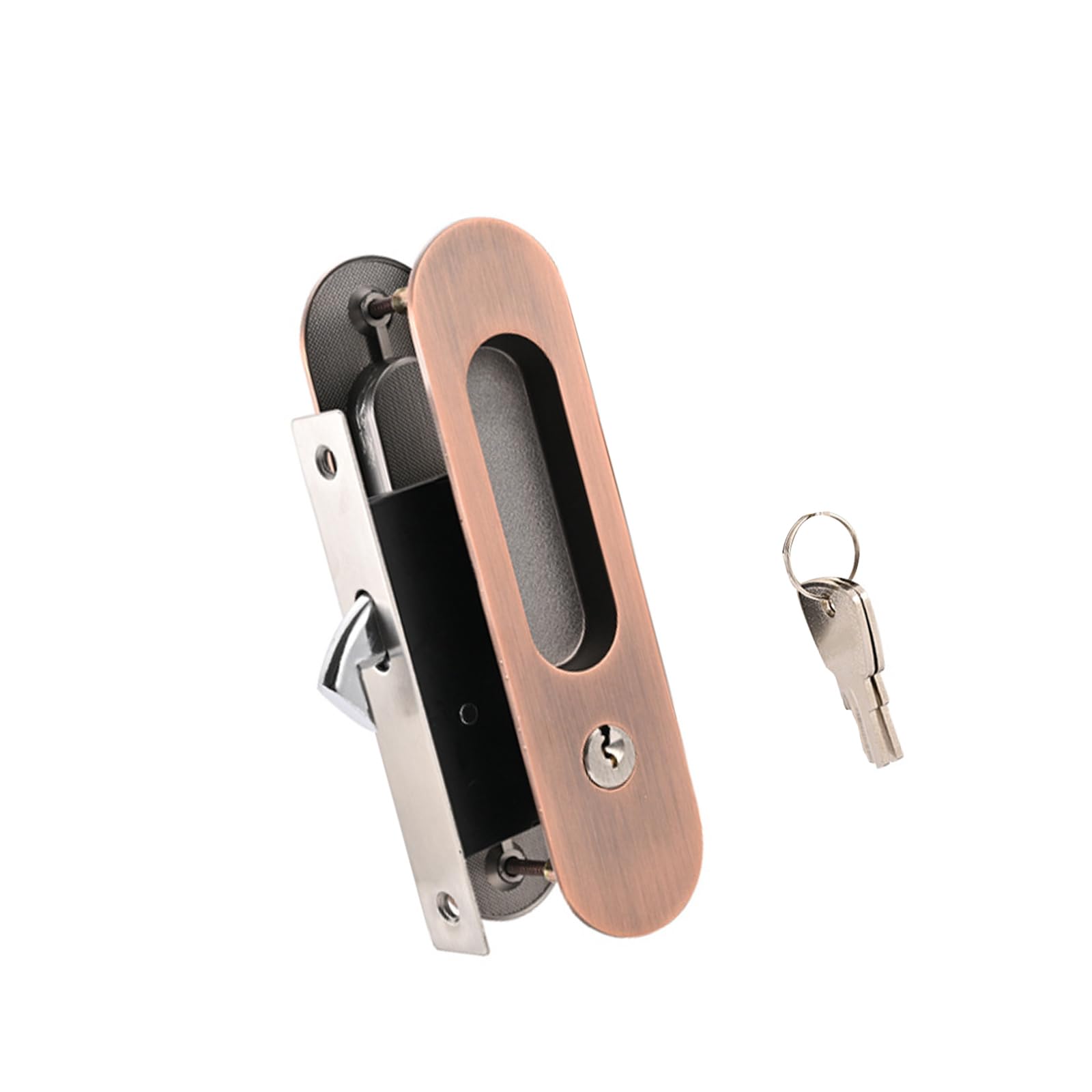 XuQiZZpp Reversible Keyed Bedroom Door Durability Zincs Alloys Secure Privacies For Home Use