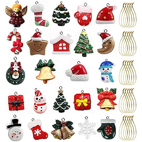 24 Stück Adventskalender Anhänger Mini Weihnachtsanhänger Cover