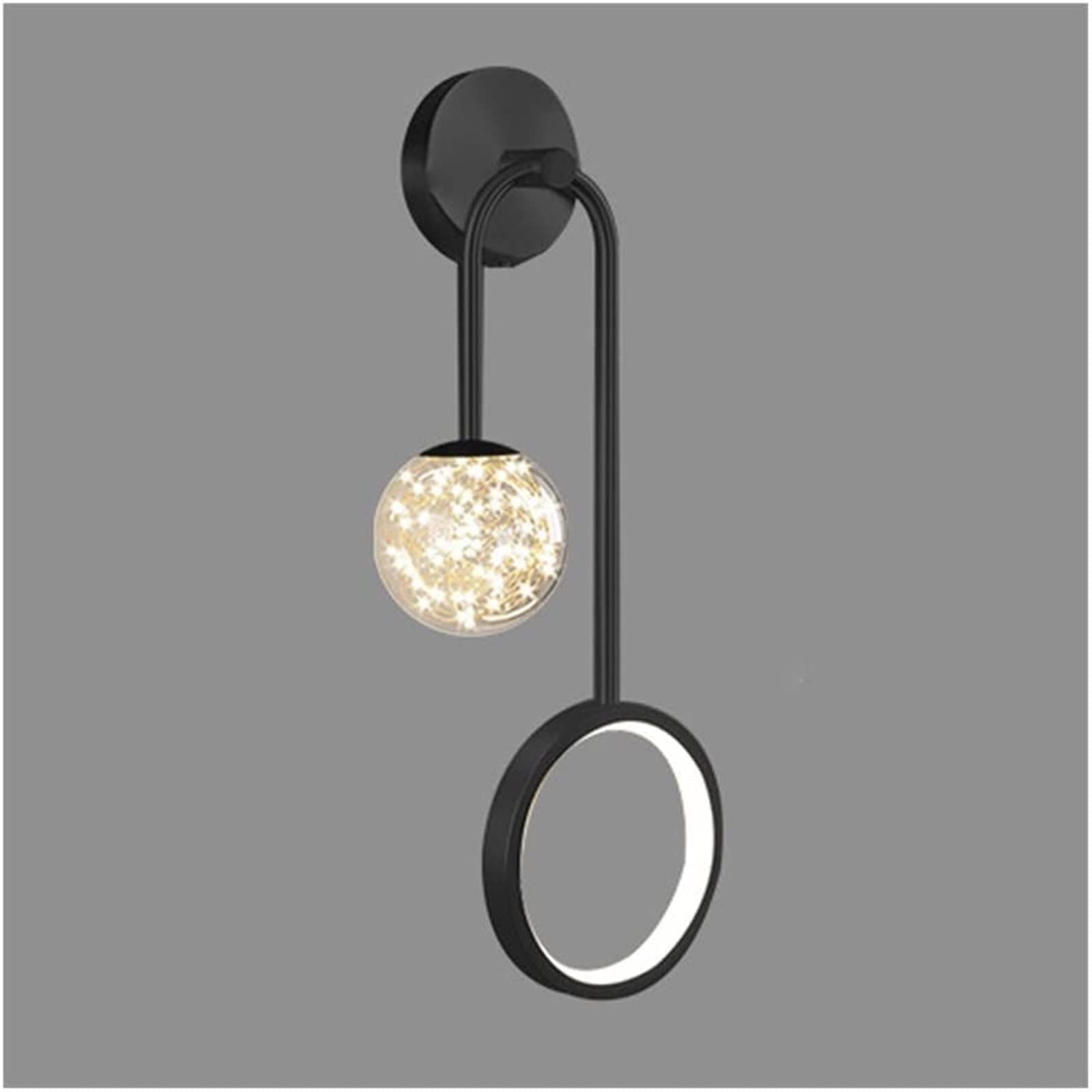 Apliques modernos LED de pared negros a la derecha para comedor 8
