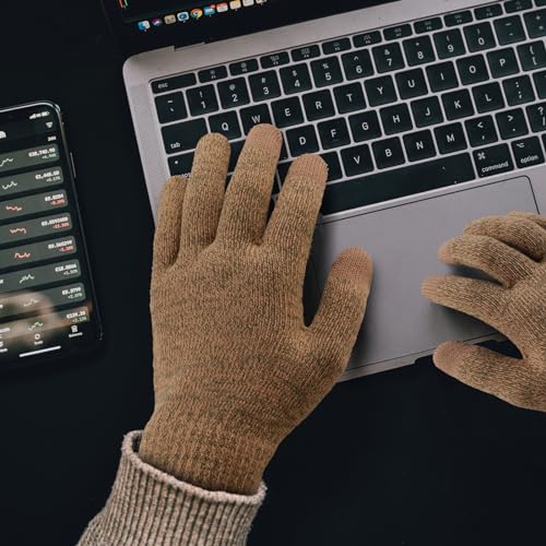 Image of Achiou Winter Gloves, Glove for Men Women, Upgraded Touch Screen Texting Warm Running with Thermal Soft Knit Lining