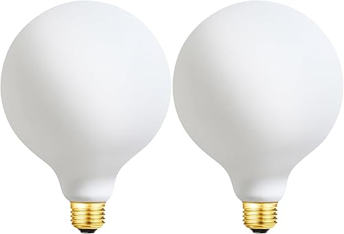 Miniatura 11 de Leools Bombilla LED G40 regulable sin parpadeo mate 4W vidrio esmerilado CRI95 blanco cálido 438LM, equivalente a 40 W, bombilla de filamento LED