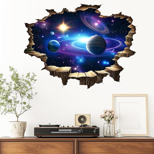 Vinilo decorativo 3D galaxia azul espacio exterior miniatura 5