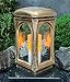 Grablaterne Grablicht Premium Massiv Guss Bronze Grabkerze Kerze Grabschmuck Grablampe Grableuchte Lampe Laterne Grabdeko Garten