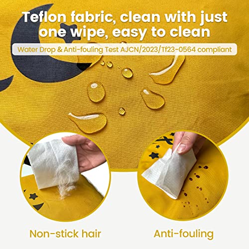 Cozy Bliss Chewy Dog Bed With Teflon Fabric 26"L X 22"W Scrubable Water Resistant Pet Cat Crate Mat Non Stick Hair Washable Anti Slip Orthopedic Luxury Couch Outdoor For Large Small Medium Dogs Yellow #TOP2