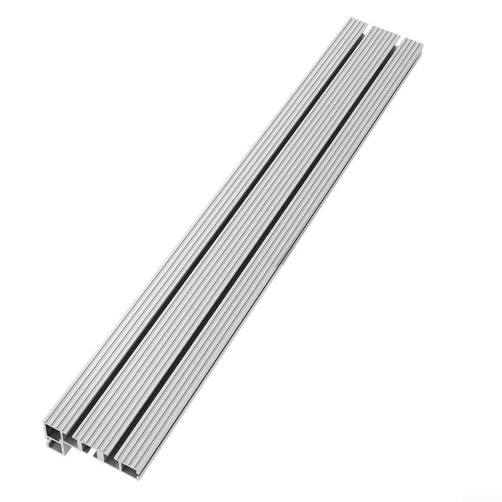Aluminum Miter Track T-Slot Sliding Bracket for Woodworking Workbench CNC Router Table Saw Fence 75 Type Silver(500mm)