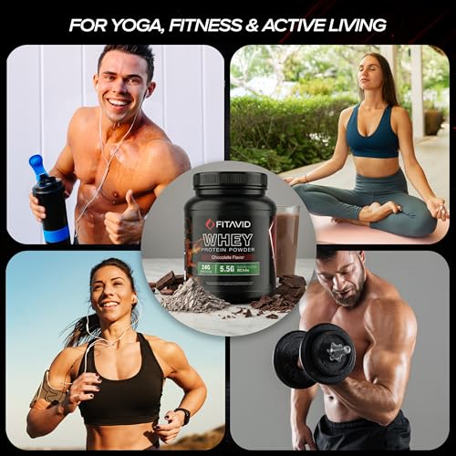 Image of Whey Protein Powder - 24g Protein, 5.5g BCAAs, Whey Isolate Blend, Low Sugar Protein Powder for Muscle Recovery & Lean Muscle, Post Workout Protein, 2 lb, 30 Servings (Chocolate)