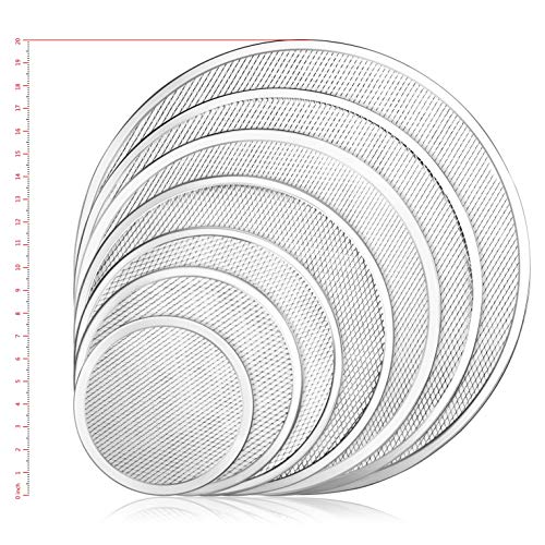 New Star Foodservice Restaurant-Grade Aluminum Pizza Baking Screen, Seamless (14-Inch (Pack of 6))