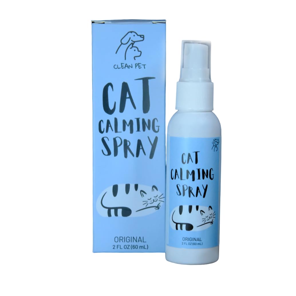 Cat Calming Pheromone Spray for Anxiety Relief - Vet Recommended Natural Stress Relief - Stops Urine Spraying, Scratching & Aggression - Fast Acting Formula, 2oz Original Scent
