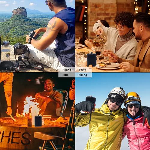 New Scale American Flag Flask Set, 8 Oz Flasks For Liquor For Men With Funnel & 2 Cups , 18/8 Stainless Steel Alcohol Drinking Flask For Men Great Gift Box（Black Leather） #TOP7