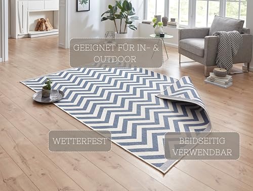 Bougari Palma Outdoor Rug Flat Weave Reversible Rug (80 x 150 cm, 100% Polypropylene, Durable and Easy to Clean - Image 3