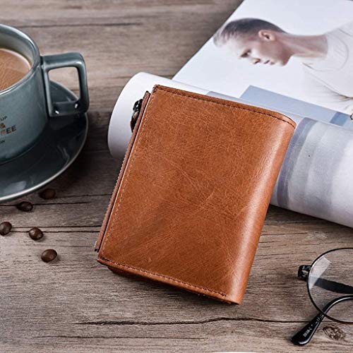 Leather Wallet Blocking Wallets Credit Card Holder Coin Pocket Purse For Male And Female3