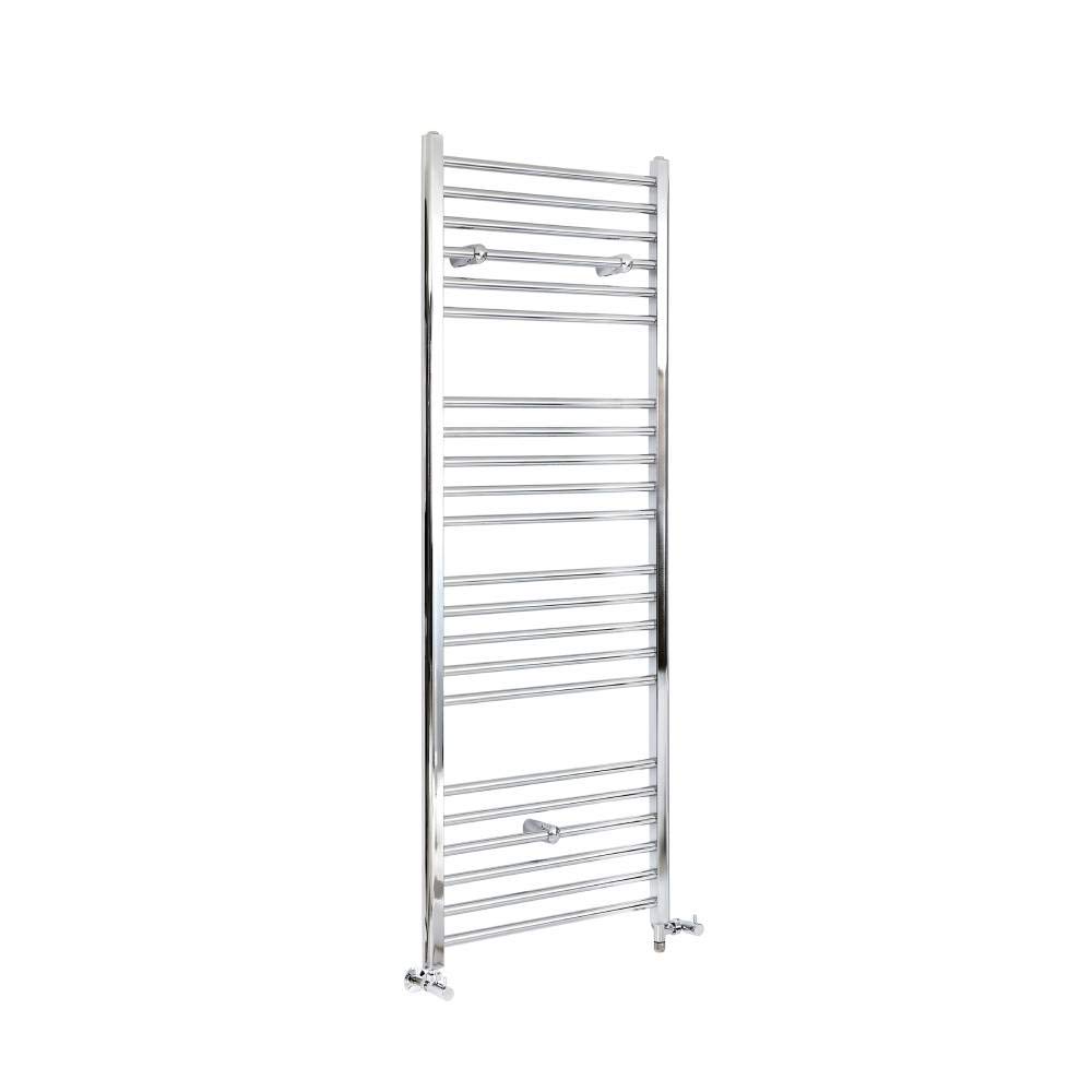 Milano Kent Chrome Dual Fuel Straight Heated Towel Rail - 1600Mm X 600Mm