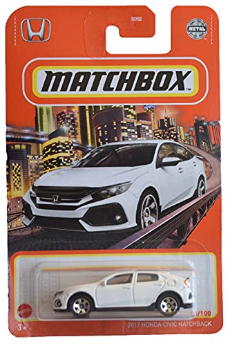 Matchbox 2017 Honda Civic Hatchback Blanco miniatura 1