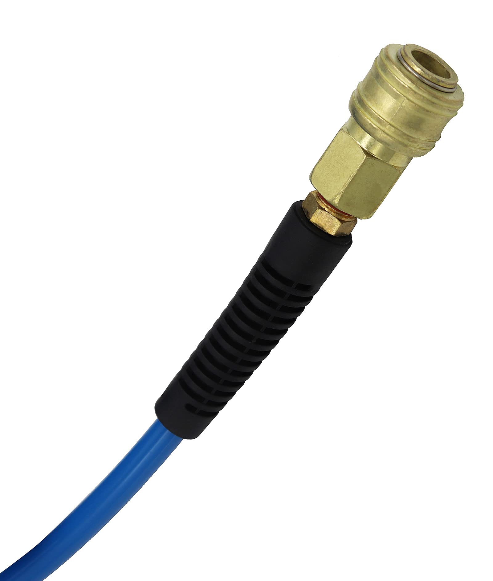 YOTOO Tuyau d'air en polyuréthane 10 m de long, 6 mm de diamètre intérieur x 11 mm de diamètre extérieur avec limiteur de courbure, raccord rapide et prise 1/4 "Allemagne, bleu