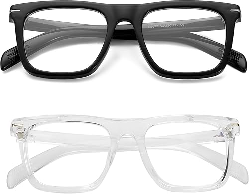 Miniatura 8 de Gleyemor Lentes de luz azul para hombres y mujeres, marco cuadrado de moda, lentes de bloqueo de luz azul, lentes para computadora