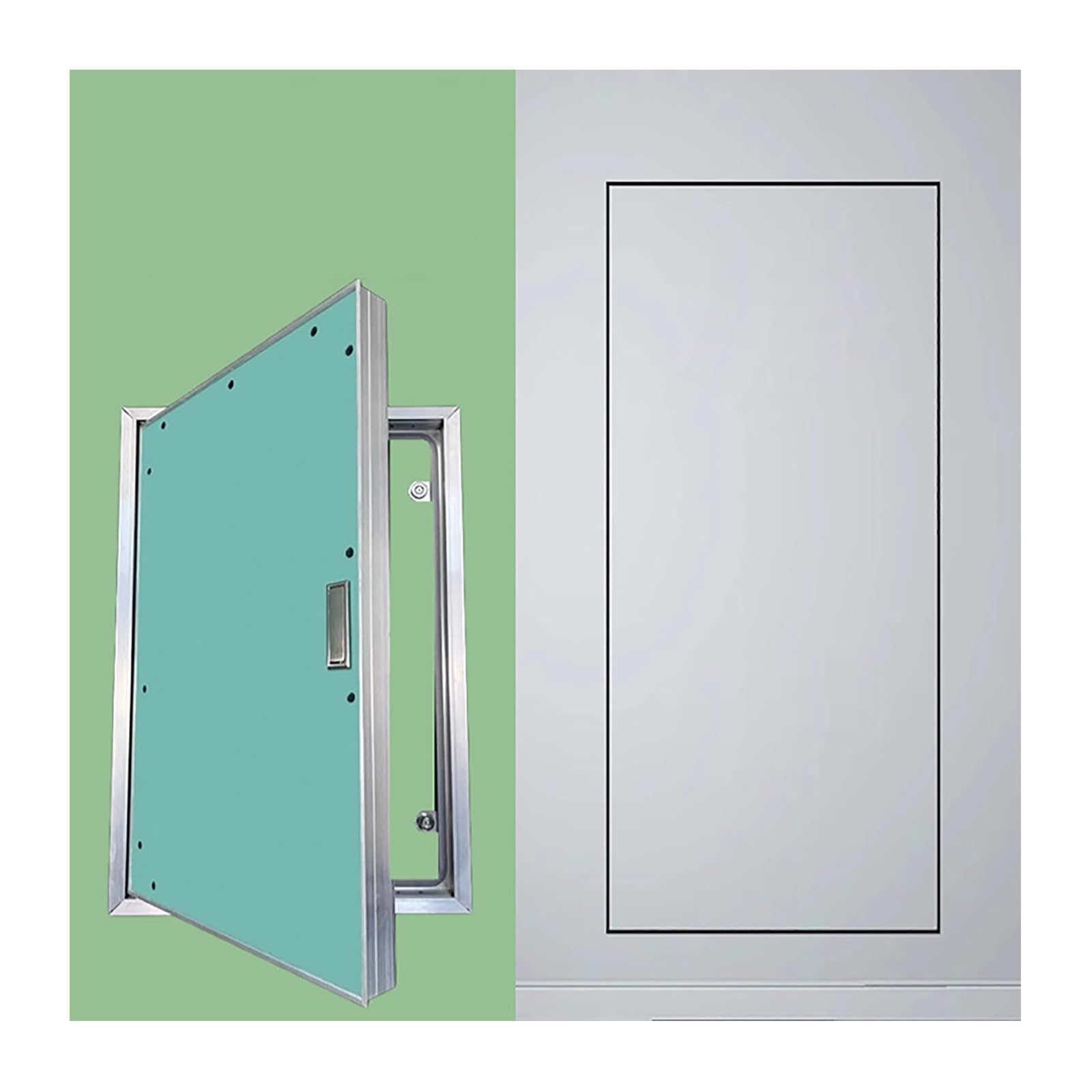 HOFUNTRE Wall Ceiling Access Panel for Drywall Double Door, Flush Mount Hidden Design Access Door for Wall, Ceiling, Home Office, Utility(600x600mm/24x24in)