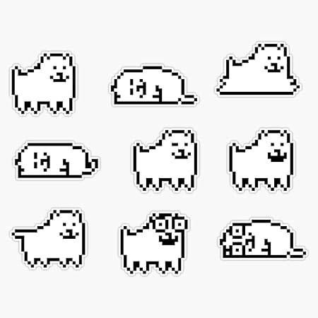 Amazon Com Annoying Dog Undertale Hq 乙烯基防水貼紙貼花汽車筆記本電腦牆壁窗戶保險槓貼紙12 7 公分 汽車