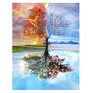 Vol ronde Diy Diamond Painting Moon 5D Handgemaakte Diamant Borduurwerk Kit Mozaïek Seaside Landscadeau Kunst Kit…
