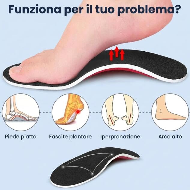 sensa - ArcoFlex cammina senza dolore -dalla mattina alla sera (Bianco-1Paio,40-46CM)