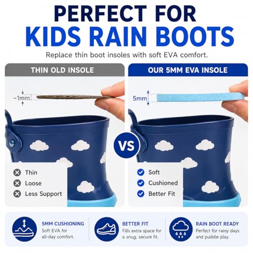 Plantillas para niños, pack 3 pares 5mm EVA transpirable miniatura 4