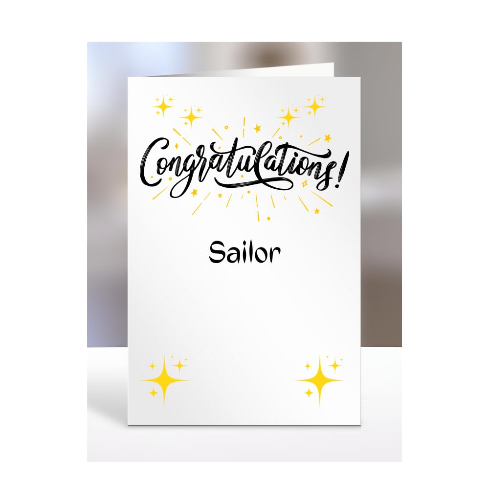 Congratulations Sailor card, gifts for men, women, colleagues, boss, manager, son, daughter, grandson, presents for christmas, A5-243c_131