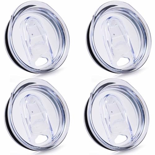 4 Pcs Replacement Lids for 20 oz Flat Bottomed Straight Body Tumblers with Inner Mouth about 2.76inch Replacement Skinny Cup Lids for Water Coffee or Tea on Travel Work Hour and Daily Life