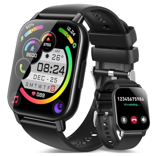 Reloj Inteligente Mujer Hombre, 1.85" Smartwatch con Llamadas,Pulsera Actividad con Monitor de Ritmo Cardíaco y Sueño, 112Modos Deportivos Impermeable IP68 Compatible con Android/iOS, Negro Misterioso